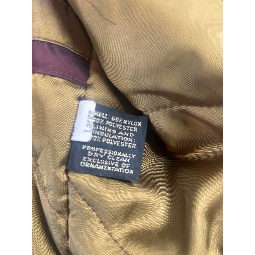 Forecaster of Boston Womens Burgundy Gold Colorblock Trench‎ Coat Jacket - Picture 4 of 9